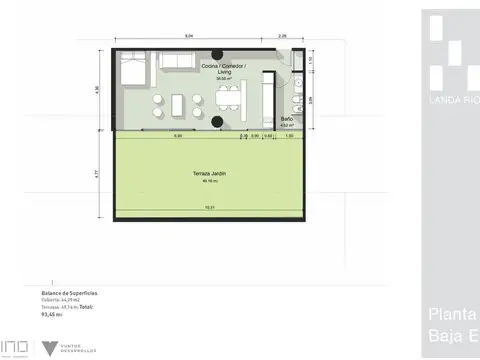 Venta loft en Vicente López con jardín