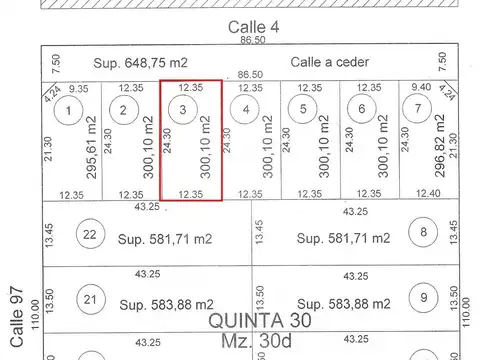 Terreno en Venta en Zona Sur, USD 9.000