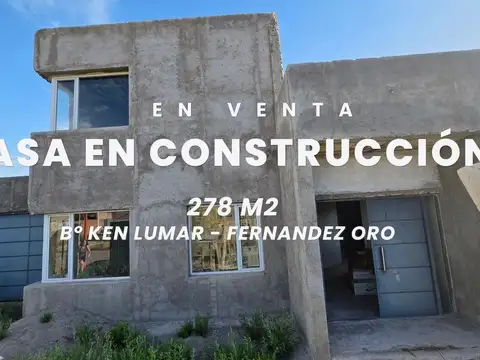VENTA CASA EN CONSTRUCCIÓN, FERNANDEZ ORO 
