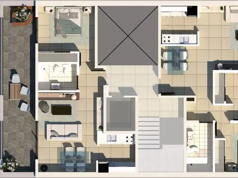 Departamento 3 ambientes con 1 baño