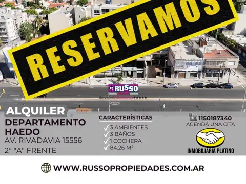 Alquiler Departamento 3 Ambientes Haedo