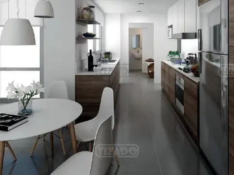 Departamento 2 ambientes con 2 baños