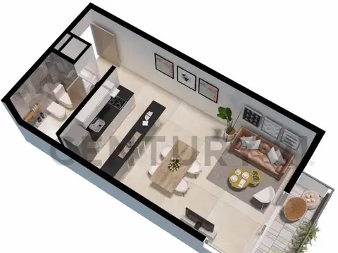 Departamento en Venta de Monoambiente