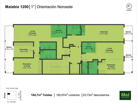 Departamento en Venta de 3 ambientes