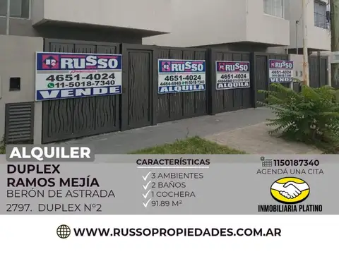 Alquiler Duplex 3 Ambientes Ramos Mejía