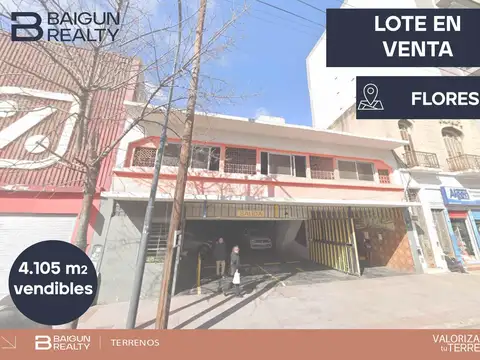 Terreno en venta en Flores, 4105m2 vendibles