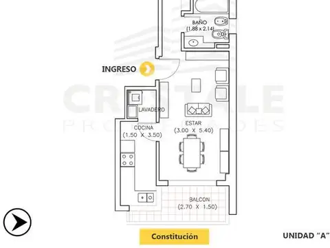 Departamento 1 dormitorio en venta - Echesortu, Rosario