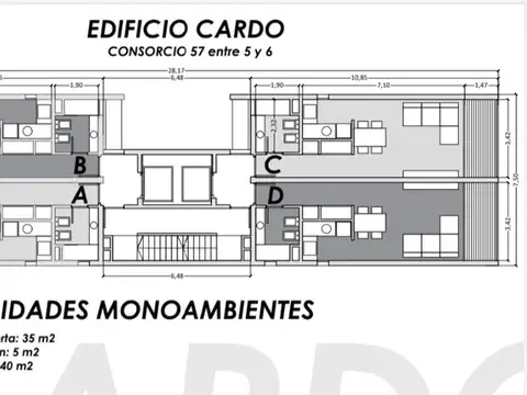 Departamento Monoambiente con 1 baño