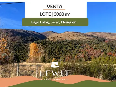 VENTA LOTE EN LAGO LOLOG | 3060 m² | CON ESCRITURA