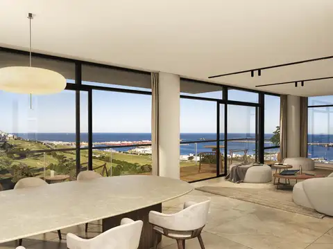 Departamento tres ambientes con excelentes vistas al Golf y al mar.
