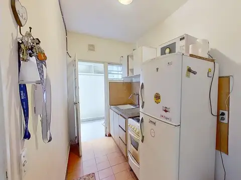 Departamento 2 ambientes con 1 baño