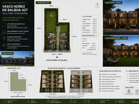 VENTA LOTE DE 500 MTS VILLA TESEI