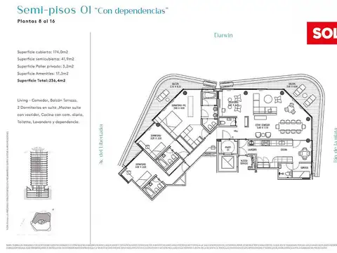 Departamento en Venta de 3 dormitorios