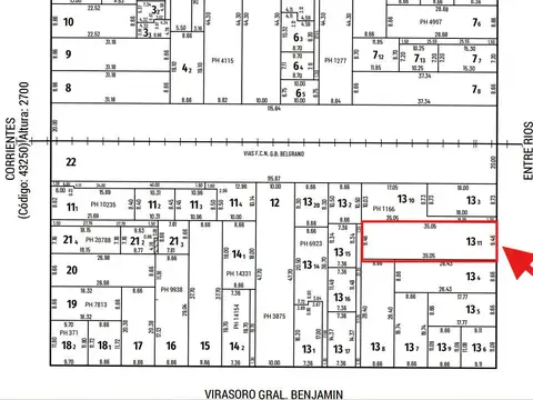 Terreno en Venta en Barrio España y Hospitales, $ 216.300