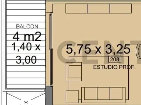 Departamento en Venta de 1 dormitorio