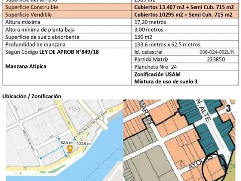 Terreno en Venta de 2450,0 m2