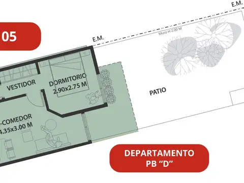 Departamento en el emprendimiento MAPA 05