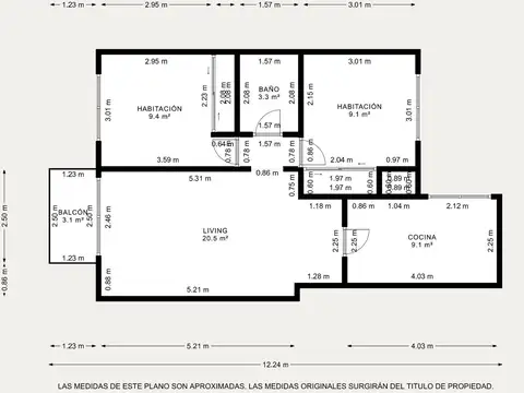 Departamento en Venta de 3 ambientes