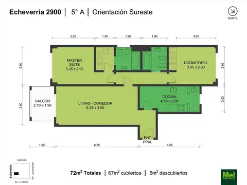 Echeverria 2900, Piso 5