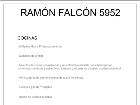 Departamento en Venta de 2 ambientes