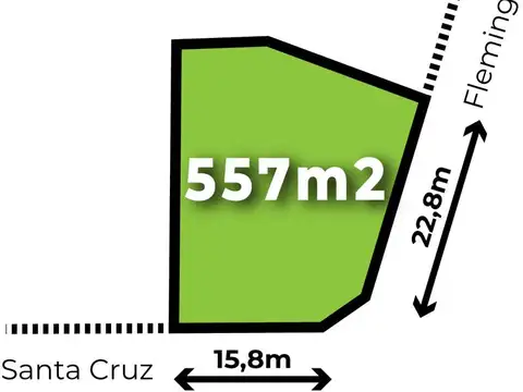Lote en venta sobre Colectora Norte 557m2