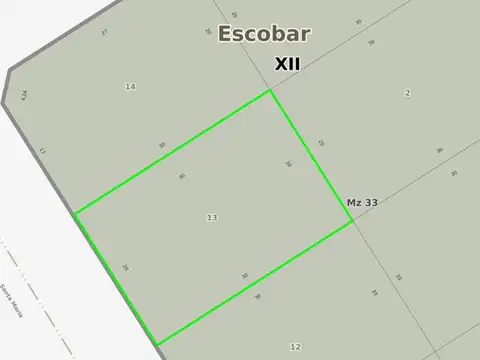 Terreno en Venta 30  mts Fondo