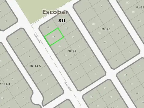 Terreno en Venta 20  mts Frente