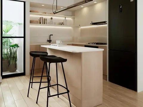 Casa de pasillo con patio 