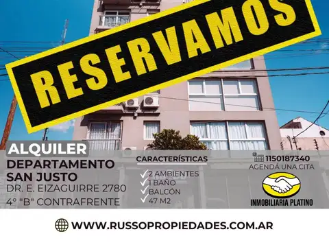 Departamento Semipiso 2 Ambientes en Alquiler - San Justo
