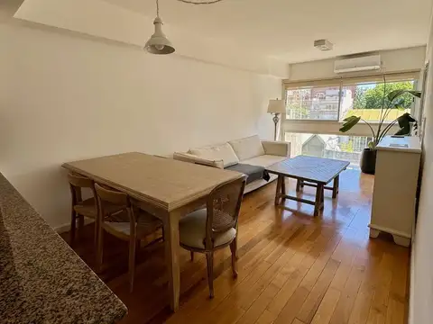 Alquiler excelente departamento 2 ambientes en Nunez con amenities y terracita, opción sin muebles.