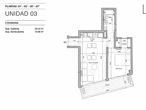 Departamento en Venta de Monoambiente