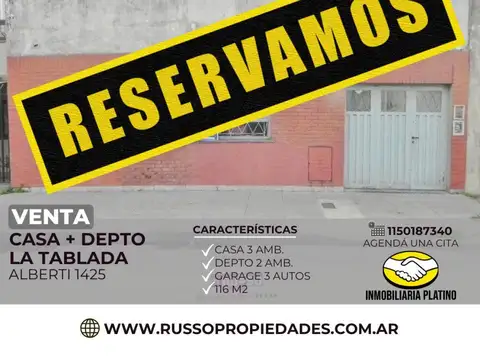 Venta Casa 3 Ambientes La Tablada