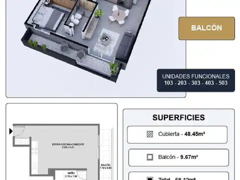 Departamento en Venta en Mataderos, USD 72.000