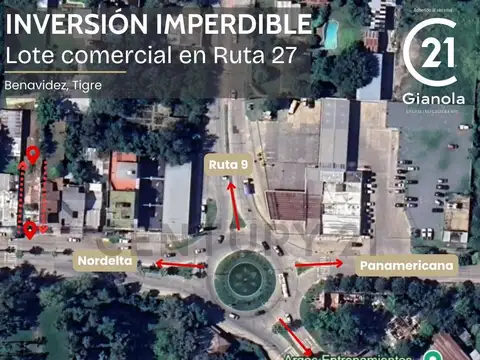 Terreno en Venta 50  mts Fondo