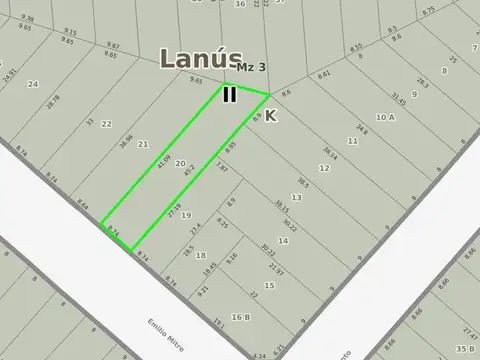 Terreno en Venta en Lanus Este, USD 257.000