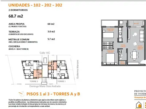 Departamento en Venta de 2 dormitorios