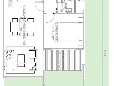 Departamento en Venta de 2 ambientes