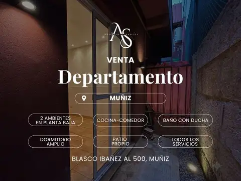 Departamento en Muñiz 2 ambientes
