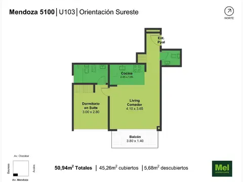 Mendoza 5195 , Piso 1