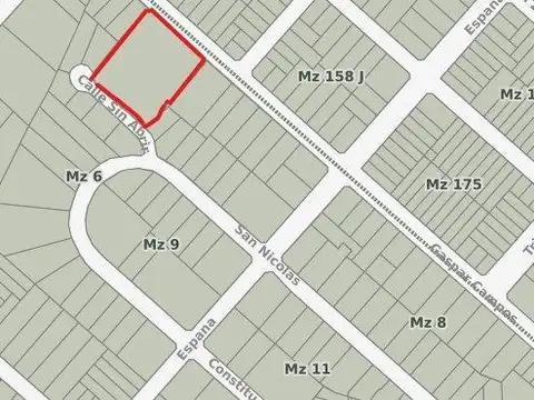 Terreno en Venta 76  mts Fondo