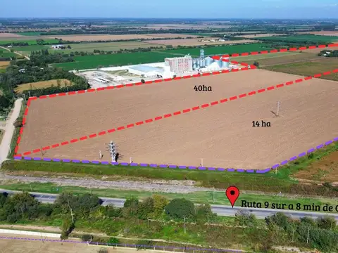 VENTA 40 HECTAREAS FACTIBILIDAD INDUSTRIAL RUTA 9