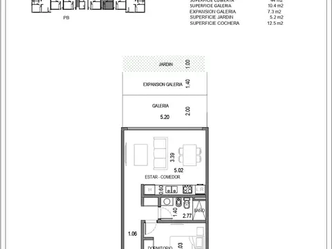 Departamento en Venta de 2 ambientes