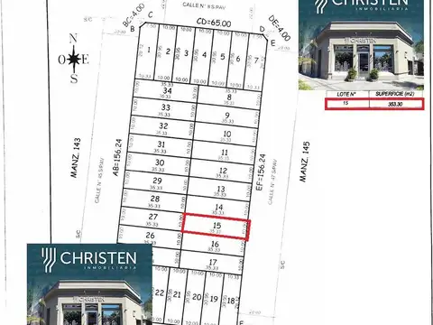 Terreno en Venta 35  mts Fondo