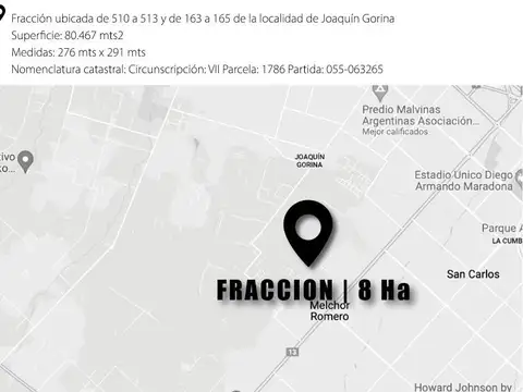 Terreno en Venta 276  mts Frente