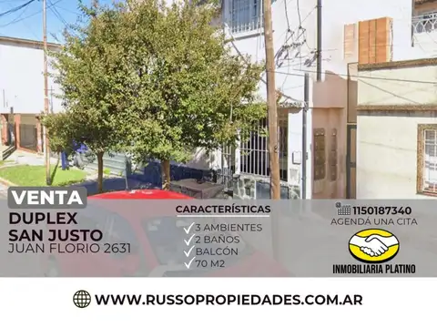 Venta duplex 3 ambientes San Justo