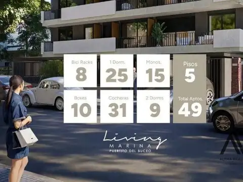 Departamento Monoambiente con 1 baño