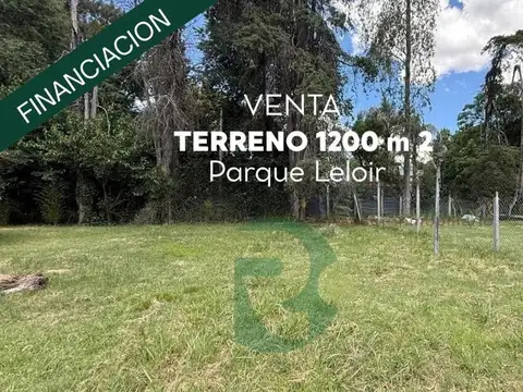 Venta Terreno 1200 m2.Parque Leloir. Ituzaingo.FINANCIADO!