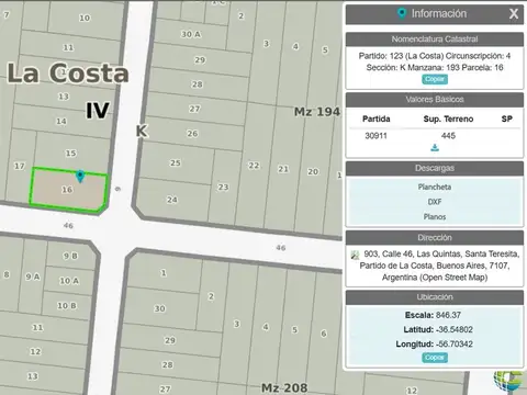 VENTA DE LOTE EN ESQUINA, SANTA TERESITA