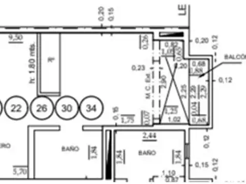Alquiler amb y medio Cucha Cucha 1746 con balcon