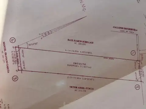 Terreno en Venta 174  mts Fondo